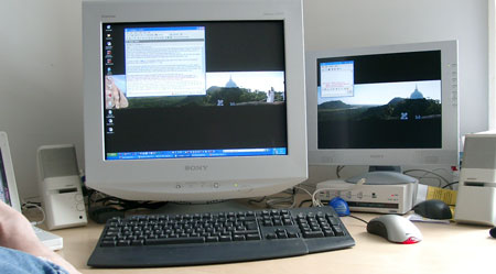 Dual Monitor setup photo