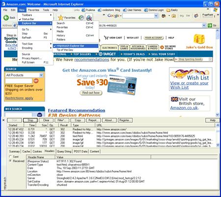 HttpWatch Explorer
