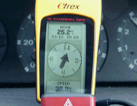 Garmin eTrex as in-car navigation