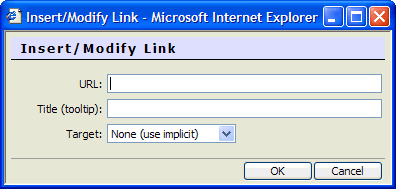 HTMLArea Link Window